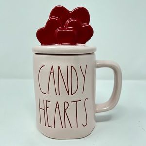 Rae Dunn Candy Hearts Canister Cookie Candy Jar Pink Heart Handle Valentines